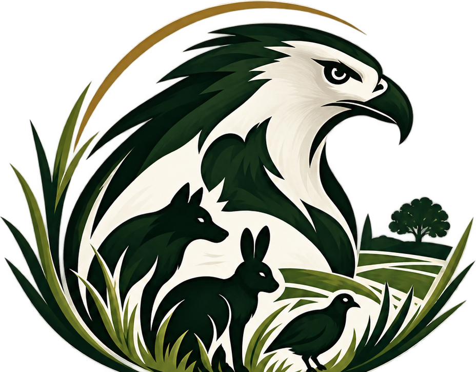Borderlands wildlife emblem featuring a bird of prey, fox, rabbit and wild bird